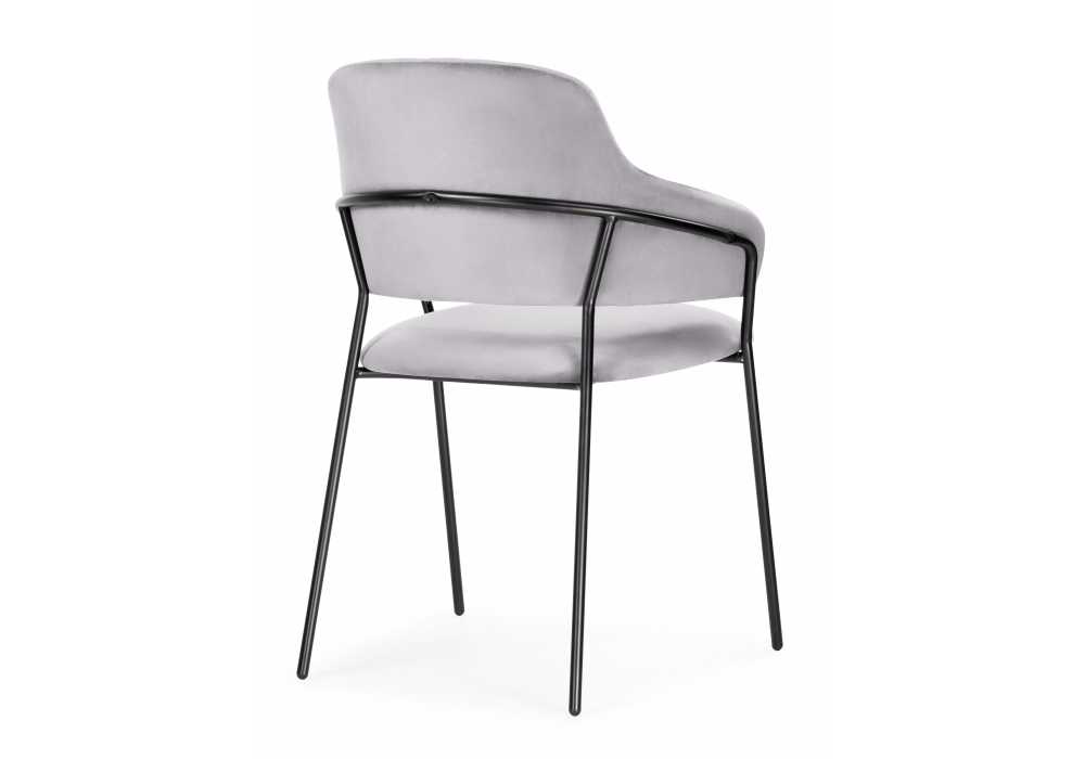 фото стул на металлокаркасе woodville инклес серый / черный глянец 483855 | 220svet.ru