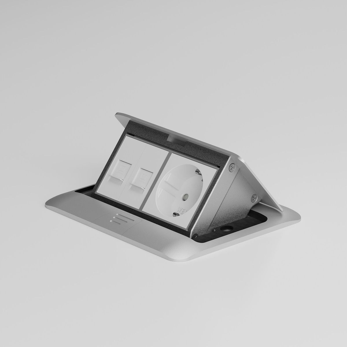 фото модульная розетка с заземлением и шторками werkel белый w1171160 4690389211744 | 220svet.ru