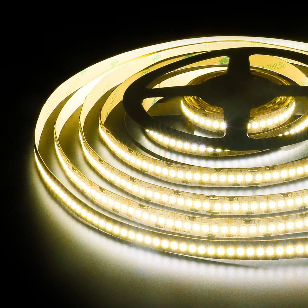 фото светодиодная лента elektrostandard 24w/m 240led/m 2835smd тёплый белый 5m a050173 | 220svet.ru