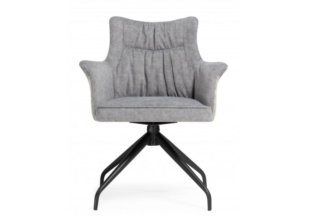 фото стул крутящийся на металлокаркасе woodville kaser 360 grey / black 15841 | 220svet.ru