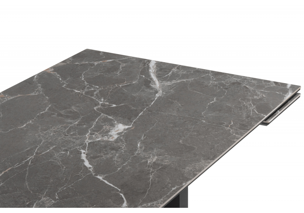 фото керамический стол раскладной woodville монерон 180x90 nero marquina / черный 621196 | 220svet.ru