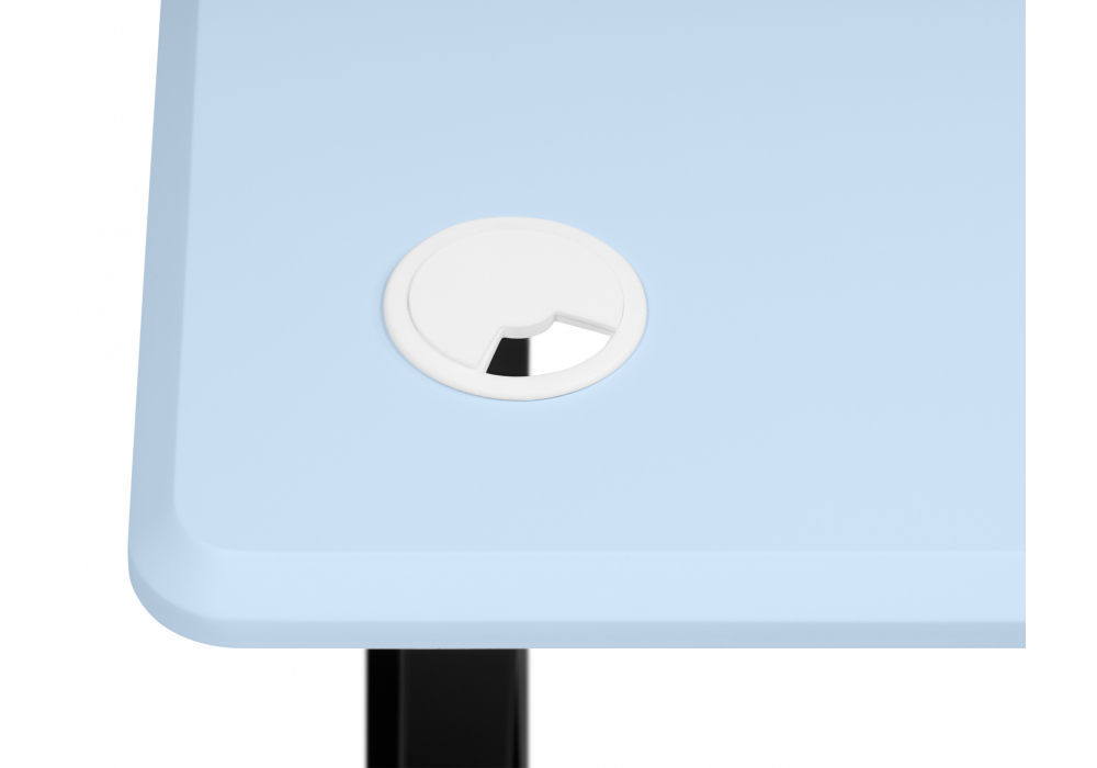 фото компьютерный стол с подъемным механизмом 140х80 woodville маркос голубой / черный 614604 | 220svet.ru