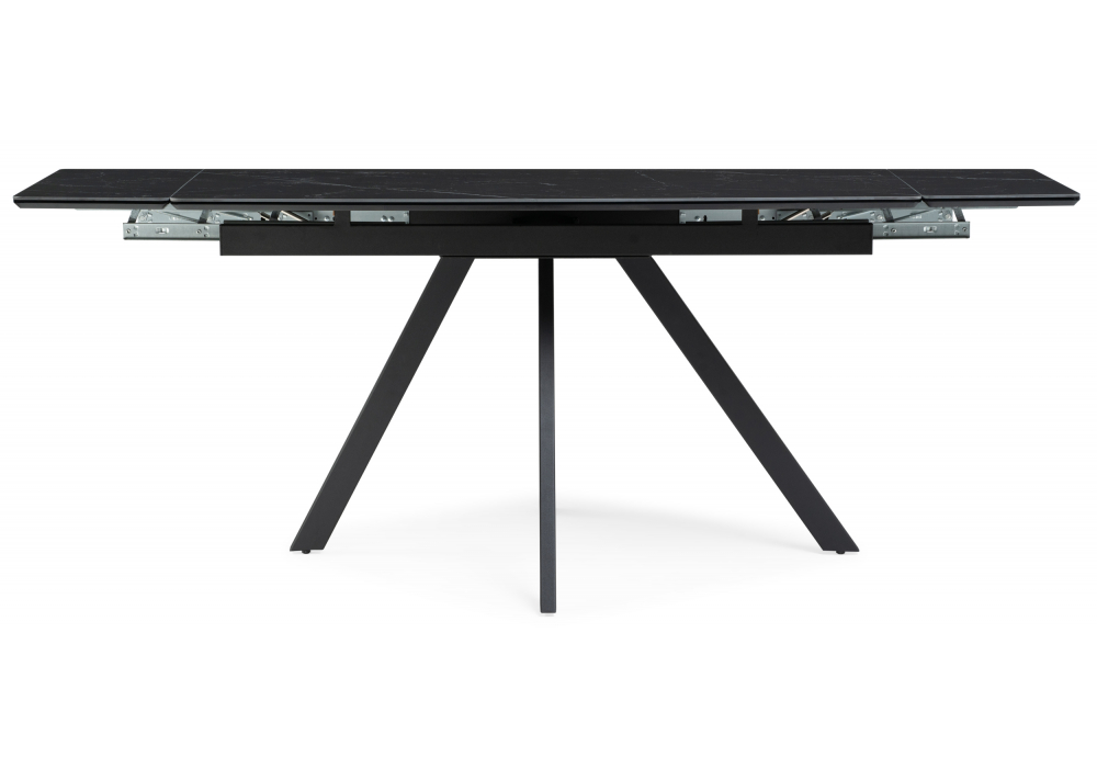 фото керамический стол раскладной woodville вилли 140(200)х80 черный мрамор shakespeare 612196 | 220svet.ru