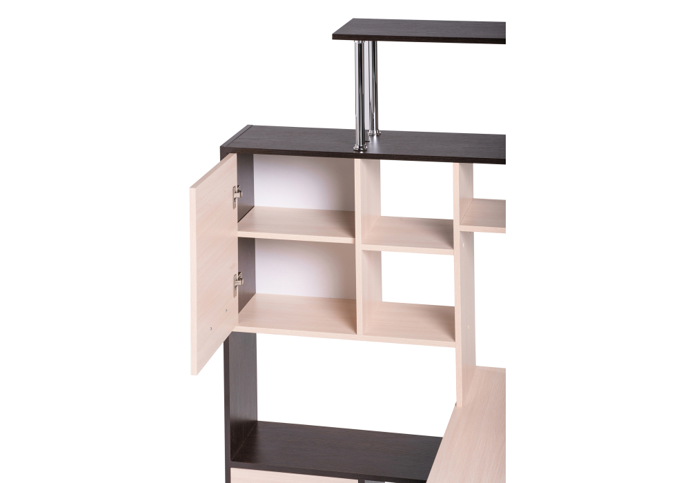 фото компьютерный стол левый woodville кс-15 дуб молочный 295293 | 220svet.ru