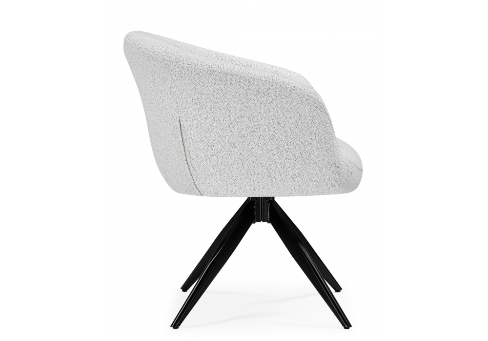 фото стул на металлокаркасе вращающийся woodville solomon 1 светло-бежевый / черный 15882 | 220svet.ru