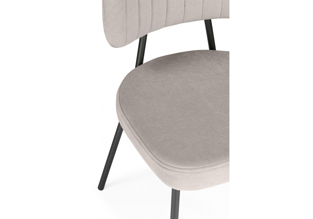 фото стул на металлокаркасе woodville вакао латте brendy smoke 04 / черный 615183 | 220svet.ru