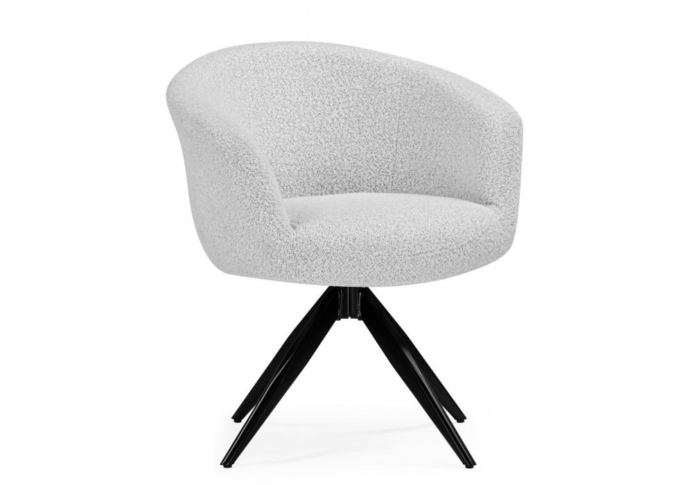 фото стул на металлокаркасе вращающийся woodville solomon 1 светло-бежевый / черный 15882 | 220svet.ru