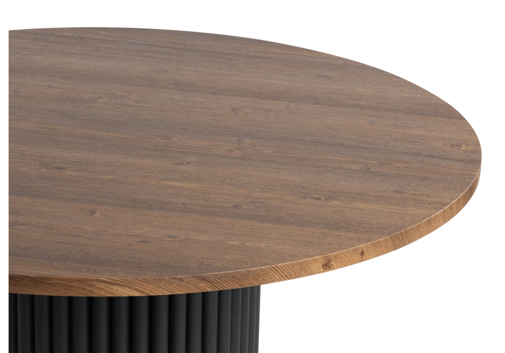 фото стол деревянный woodville барел 110 орех кантри / черный 615170 | 220svet.ru