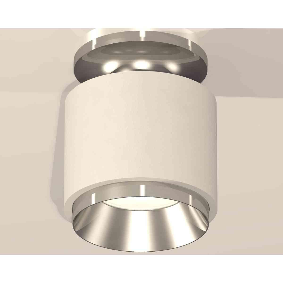 фото комплект накладного светильника ambrella light techno spot xs7510080 swh/psl белый песок/серебро полированное (n7927, c7510, n7032) | 220svet.ru