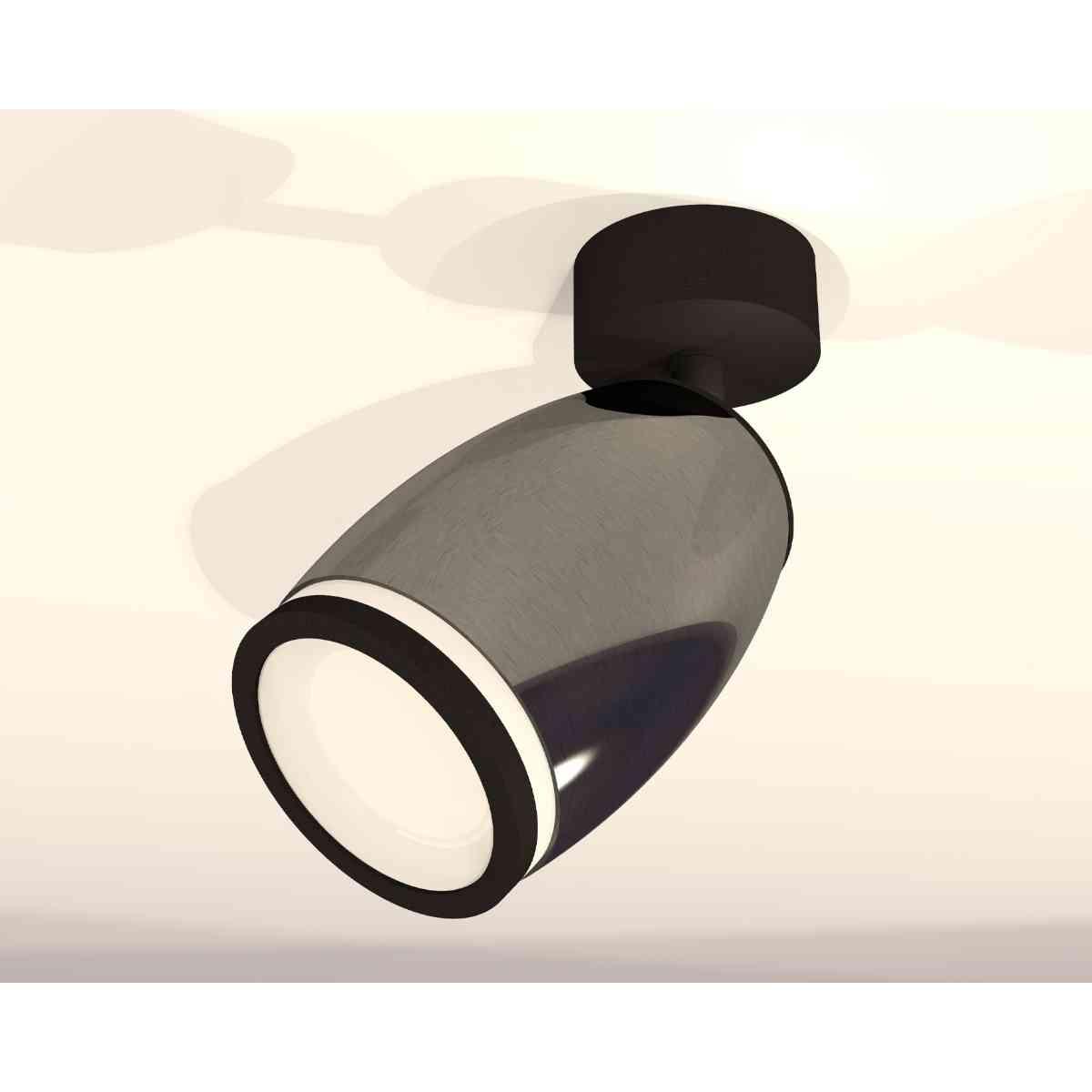 фото комплект накладного светильника ambrella light techno spot xm1123004 dch/sbk/fr черный хром/черный песок/белый матовый (a2210, c1123, n7121) | 220svet.ru