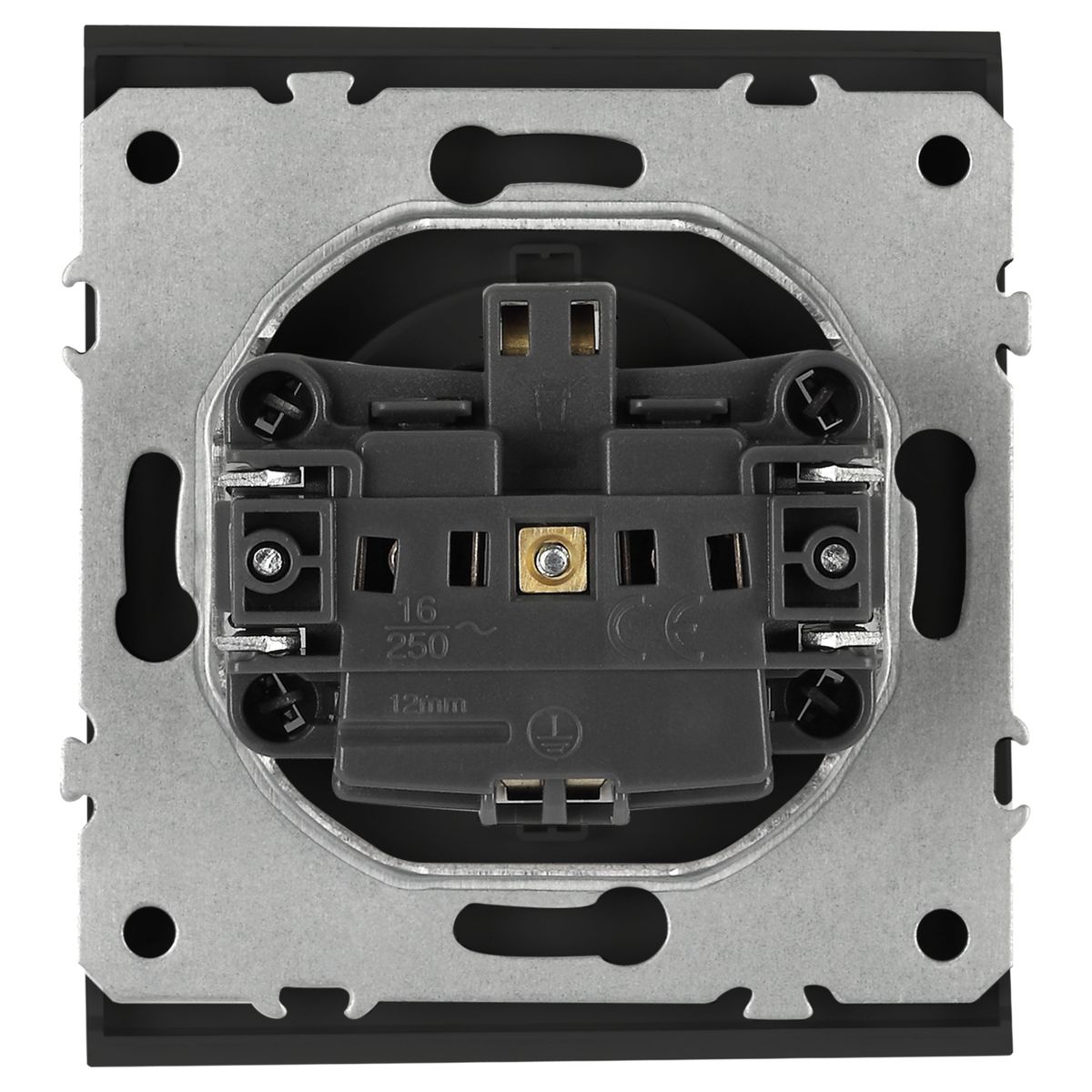 фото розетка эра arktik 16-2103-05 с заземлением 2p+e schuko со шторками с крышкой 16а-250в антрацит б0070438 | 220svet.ru