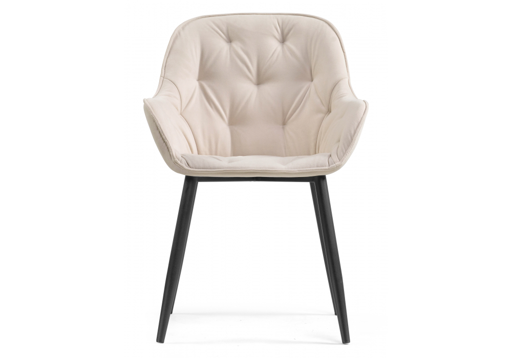 фото стул на металлокаркасе woodville олму бежевый / черный 607898 | 220svet.ru