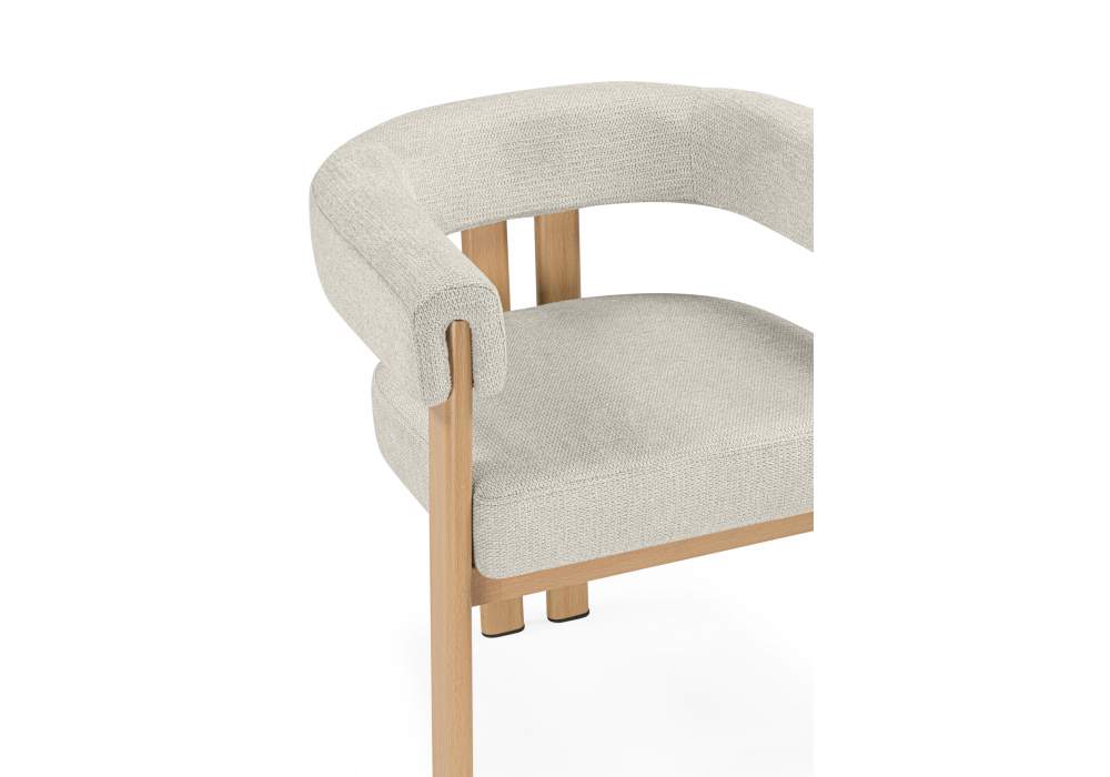 фото стул на металлокаркасе woodville selma бежевый / бук 15941 | 220svet.ru