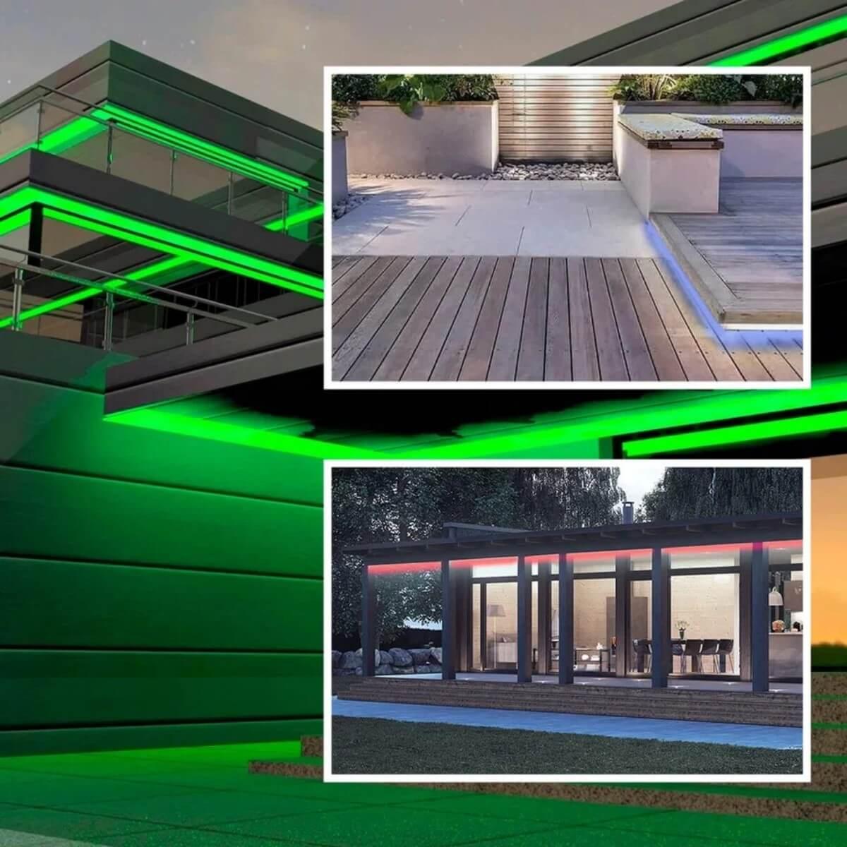 фото влагозащищенная лента ogm 8w/m 60led/m 5050smd разноцветный 50m o17-10 | 220svet.ru