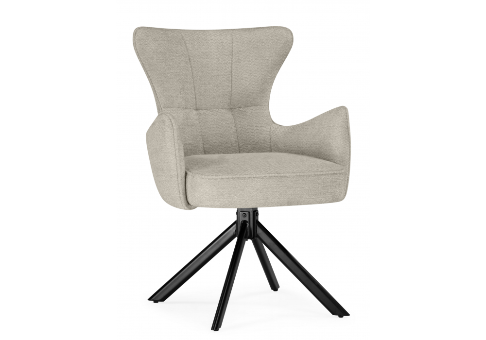 фото стул на металлокаркасе woodville atlanta beige / black 15831 | 220svet.ru
