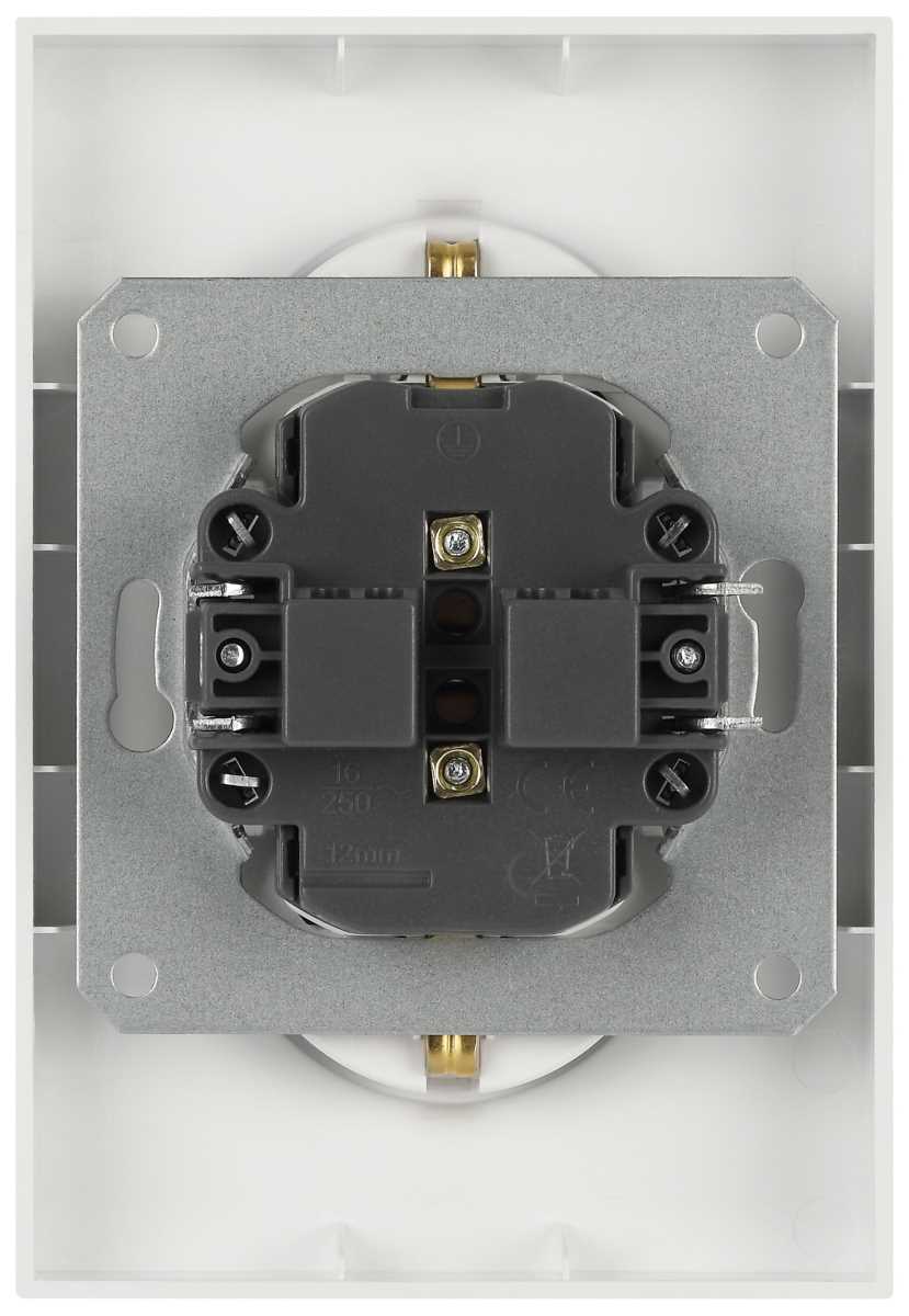 фото розетка эра galaxy 15-2104-01 с заземлением двойная 2x2p+e schuko 16а-250в ip20 белый б0070678 | 220svet.ru