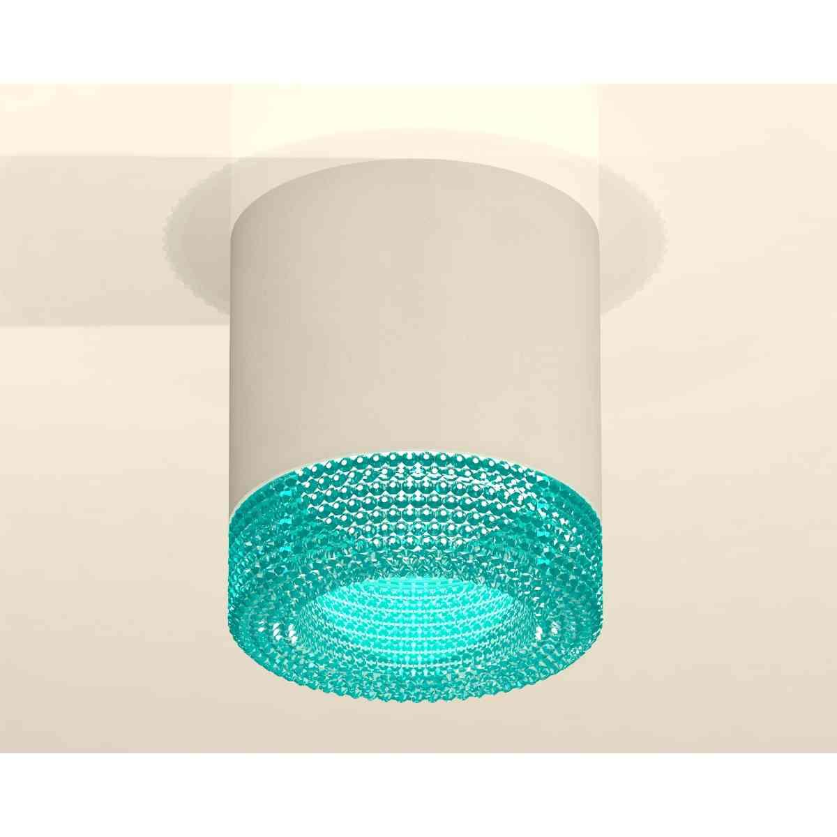 фото комплект накладного светильника ambrella light techno spot xs7401023 swh/bl белый песок/голубой (c7401, n7194) | 220svet.ru