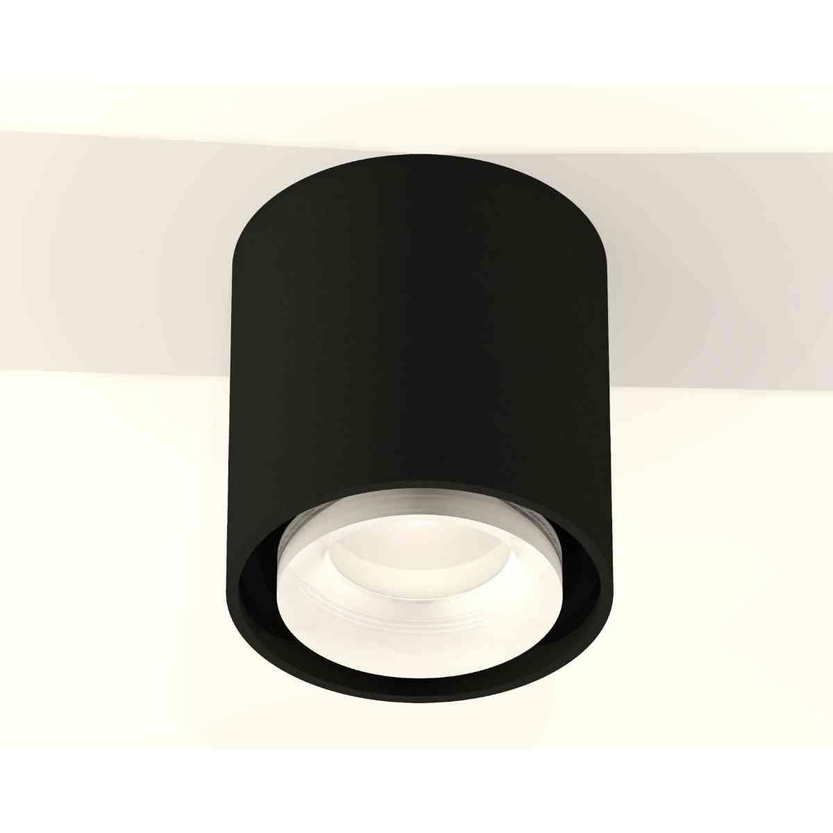 фото комплект накладного светильника ambrella light xs7723015 sbk/fr черный песок/белый матовый (c7723, n7165) | 220svet.ru