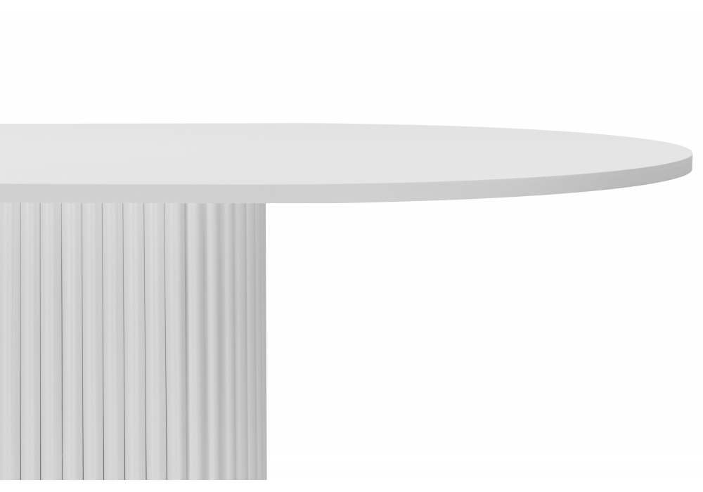 фото стол деревянный woodville барон о 180 х 90 белая пленка шагрень / белые ноги 620278 | 220svet.ru