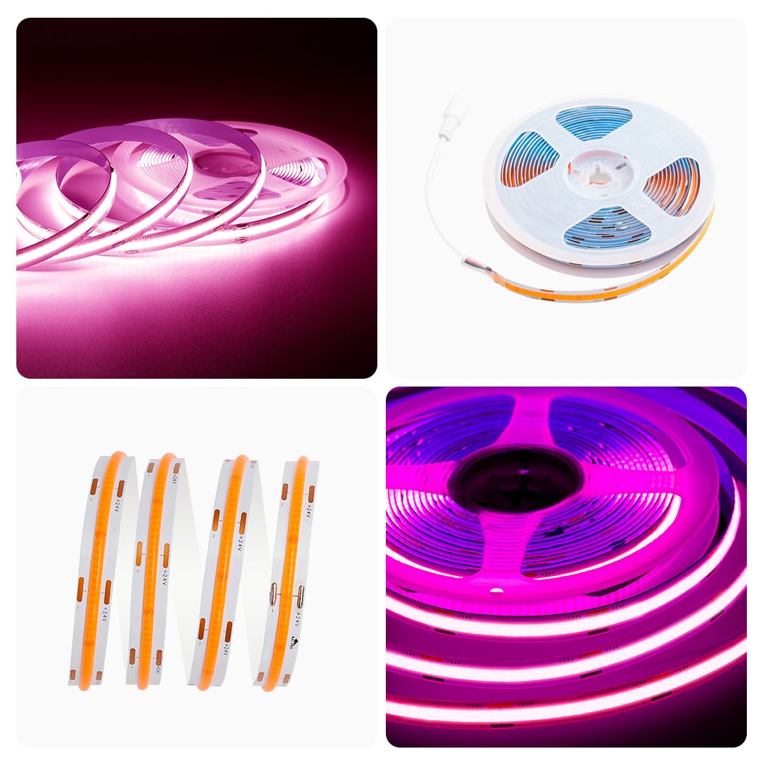 фото лента apeyron 14w/m 512led/m cob розовый 5m 215оо | 220svet.ru