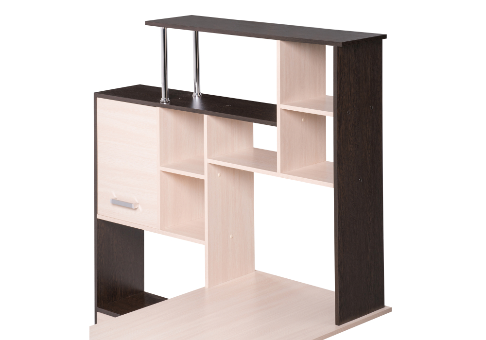 фото компьютерный стол левый woodville кс-15 дуб молочный 295293 | 220svet.ru