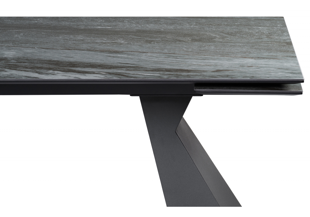 фото керамический стол раскладной woodville денхольм mosco nero matt / черный 588036 | 220svet.ru