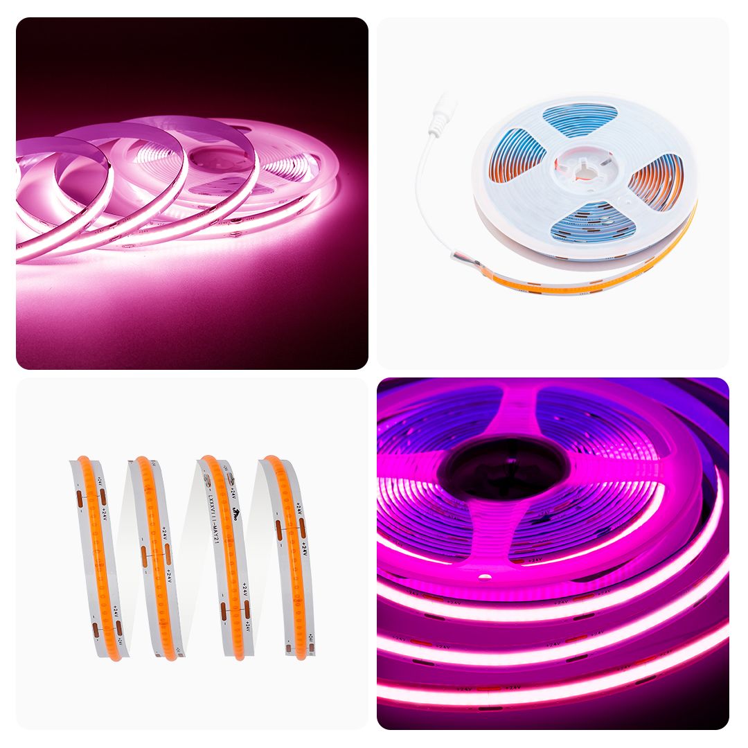 фото лента apeyron 11w/m 352led/m cob розовый 2m 181оо | 220svet.ru