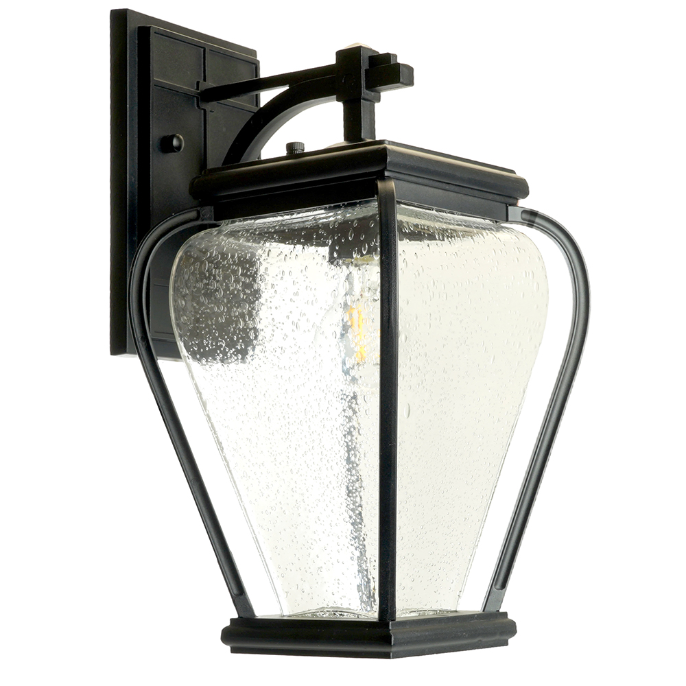 фото светильник садово-парковый feron pl741 на стену вниз  60w e27 230v, черный 51274 | 220svet.ru