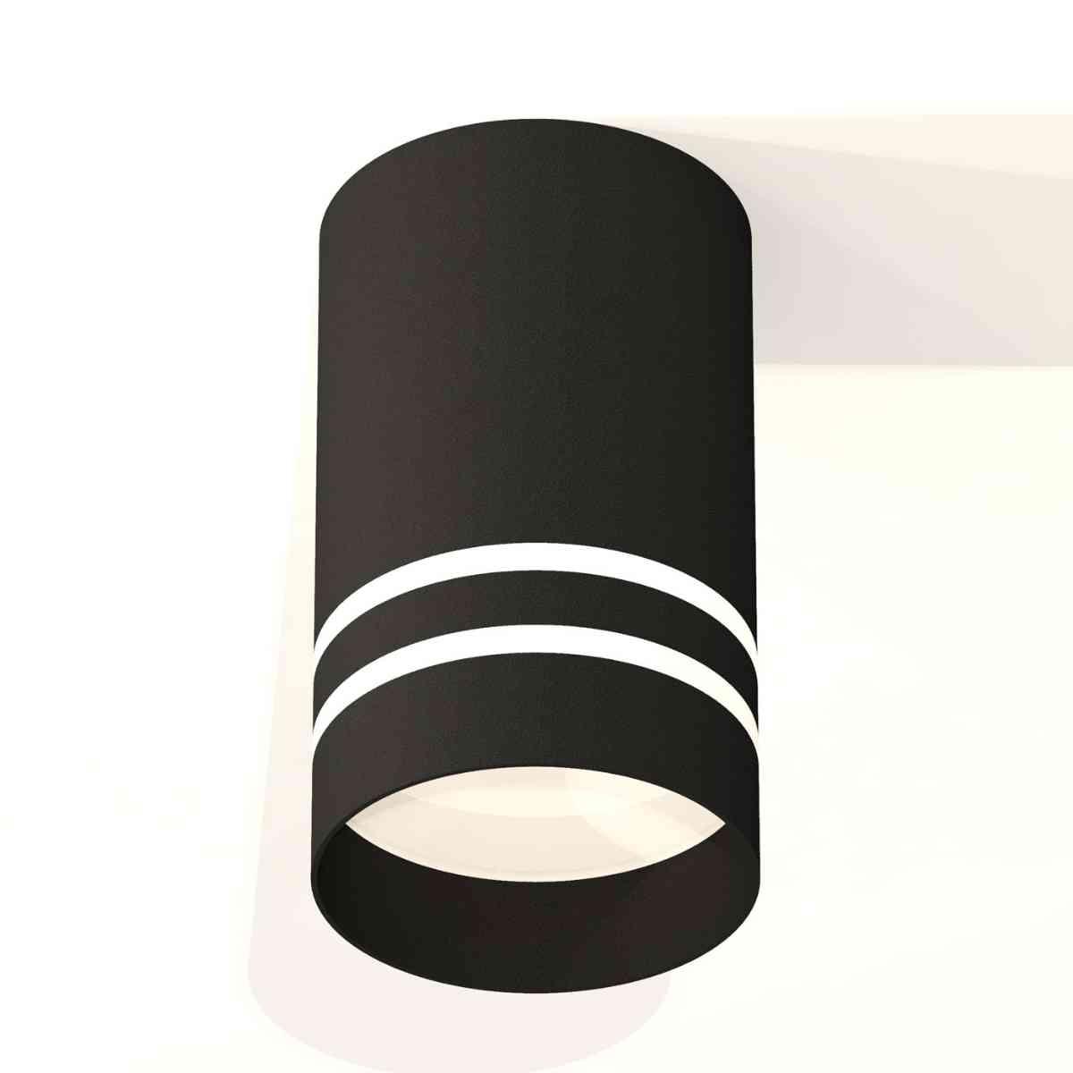 фото комплект накладного светильника ambrella light techno spot xs7422022 sbk/fr черный песок/белый матовый (c7422, n7142) | 220svet.ru