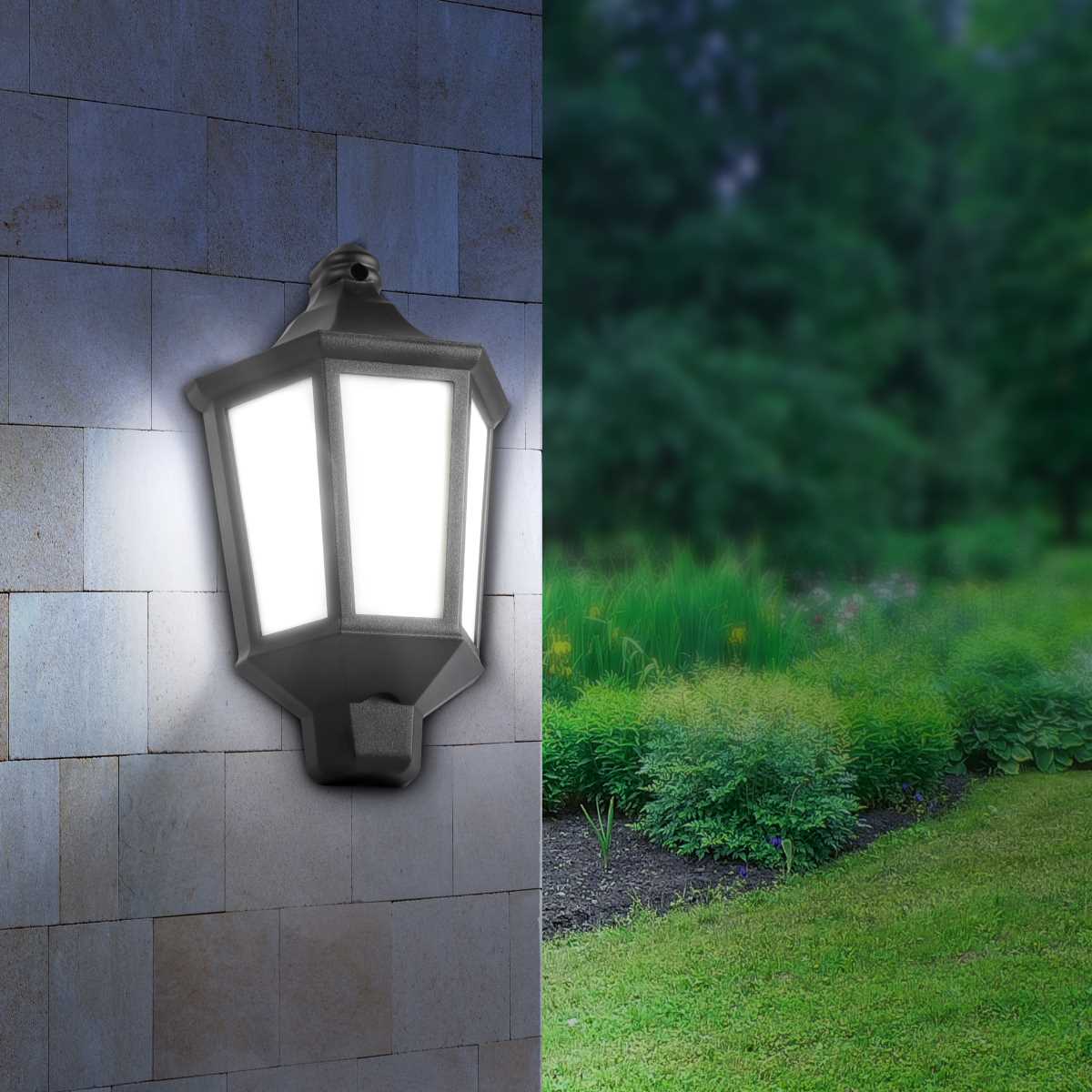 фото садово-парковый светильник эра «ника» нбу 06-60-003 60вт черный белое основание матовый б0061158 | 220svet.ru