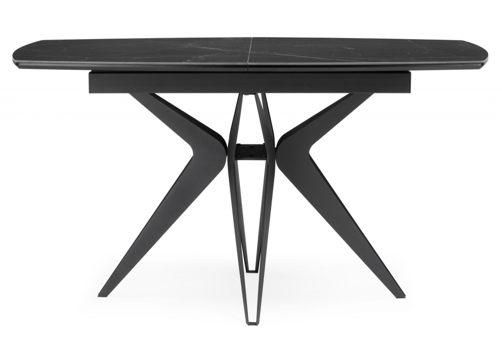 фото керамический стол раскладной 140(180)х80 woodville риполь черный 612883 | 220svet.ru