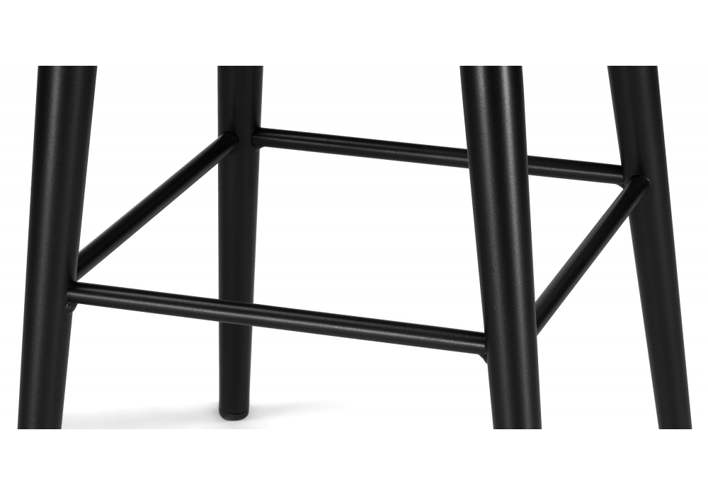 фото барный стул крутящийся woodville гангток  черный матовый 578582 | 220svet.ru