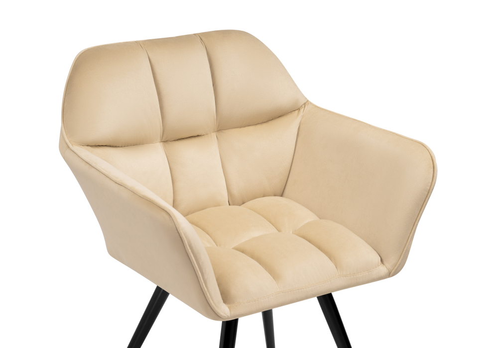 фото кресло крутящееся woodville ямес бежевый / черный глянец 566489 | 220svet.ru