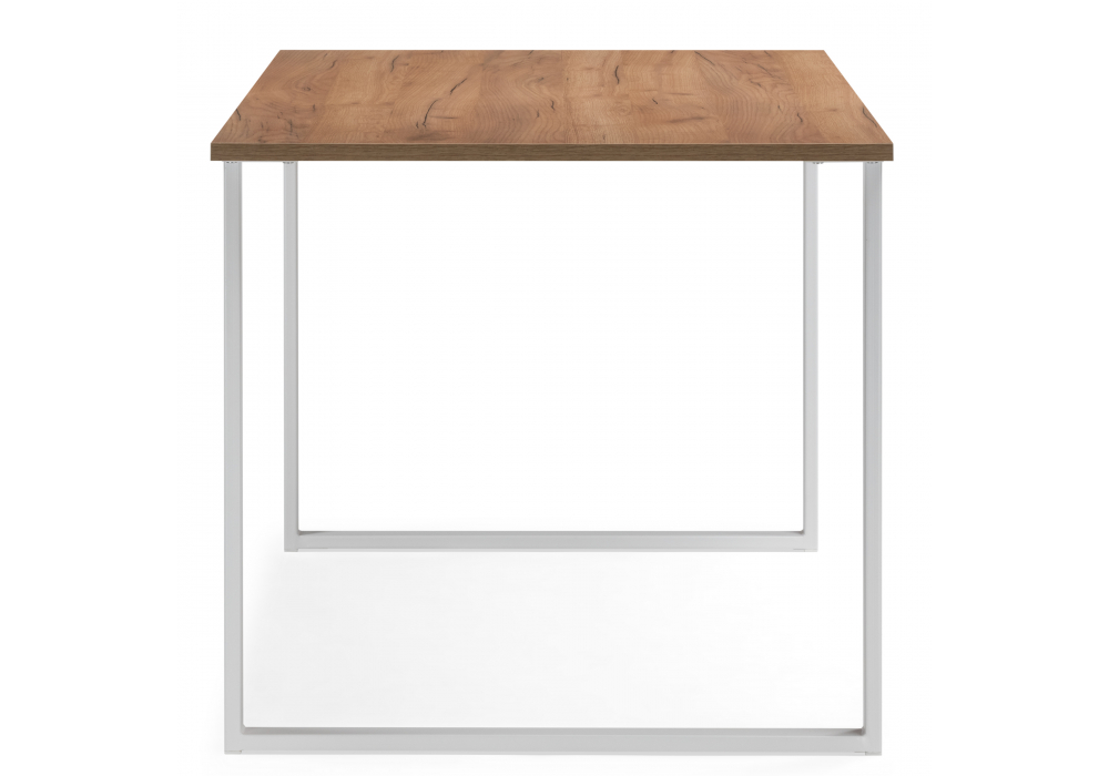 фото стол деревянный woodville лиман 120x80 дуб крафт золотой / белый матовый 619208 | 220svet.ru