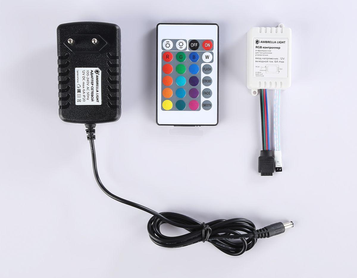 фото комплект светодиодной ленты ambrella light 14,4w/m 60led/m 5050smd rgb 5m gs2402 | 220svet.ru