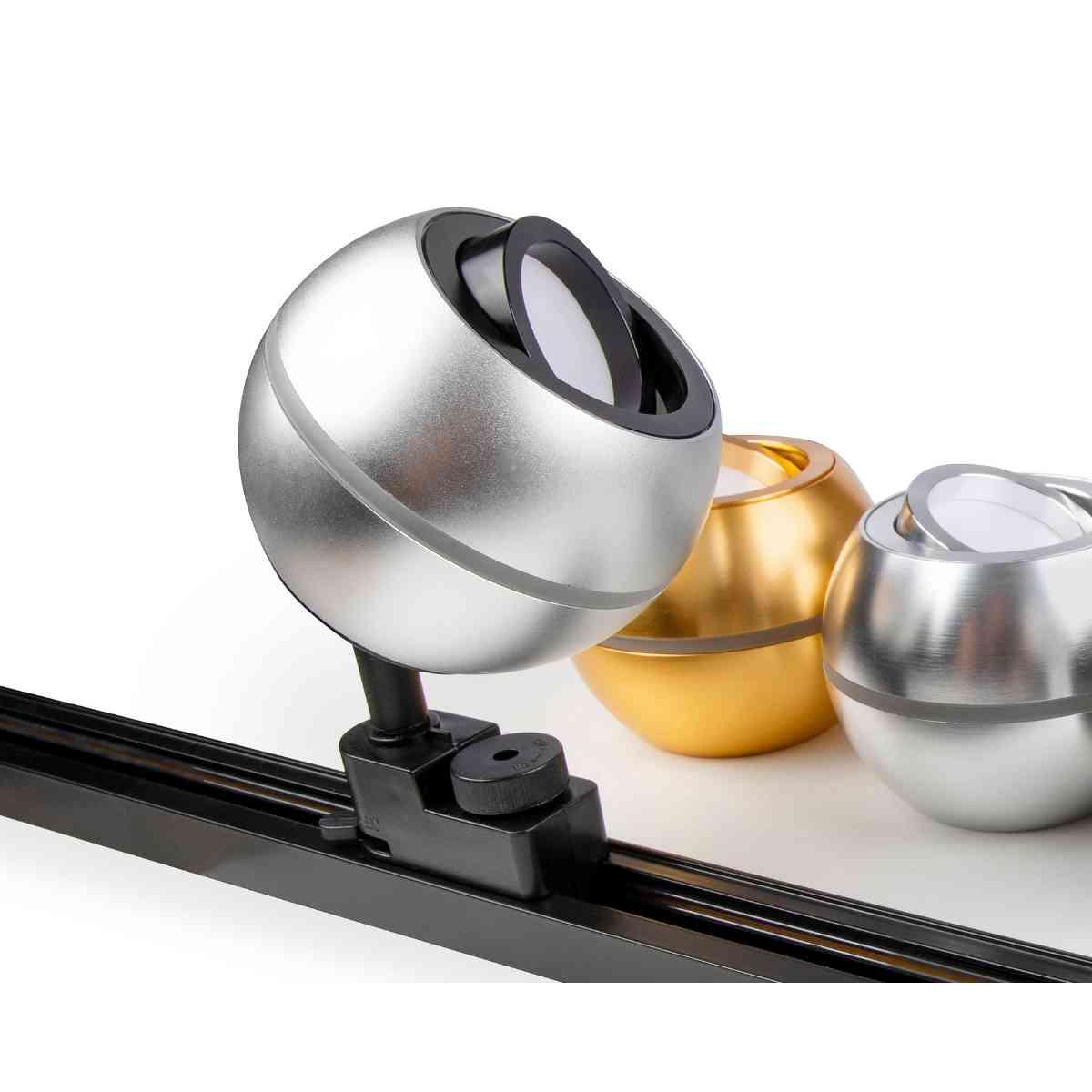 фото комплект трекового светильника ambrella light track system xt1103001 ssl/pbk серебро песок/черный полированный (a2521, c1103, n7002) | 220svet.ru