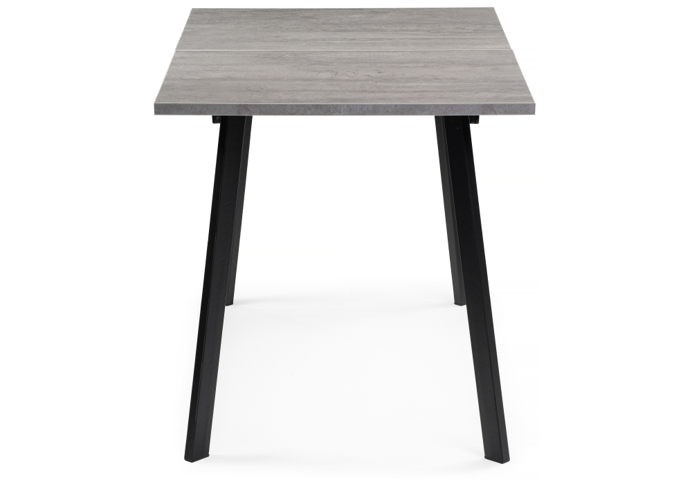 фото стол деревянный woodville колон лофт 120 25 мм бетон / черный матовый 489608 | 220svet.ru