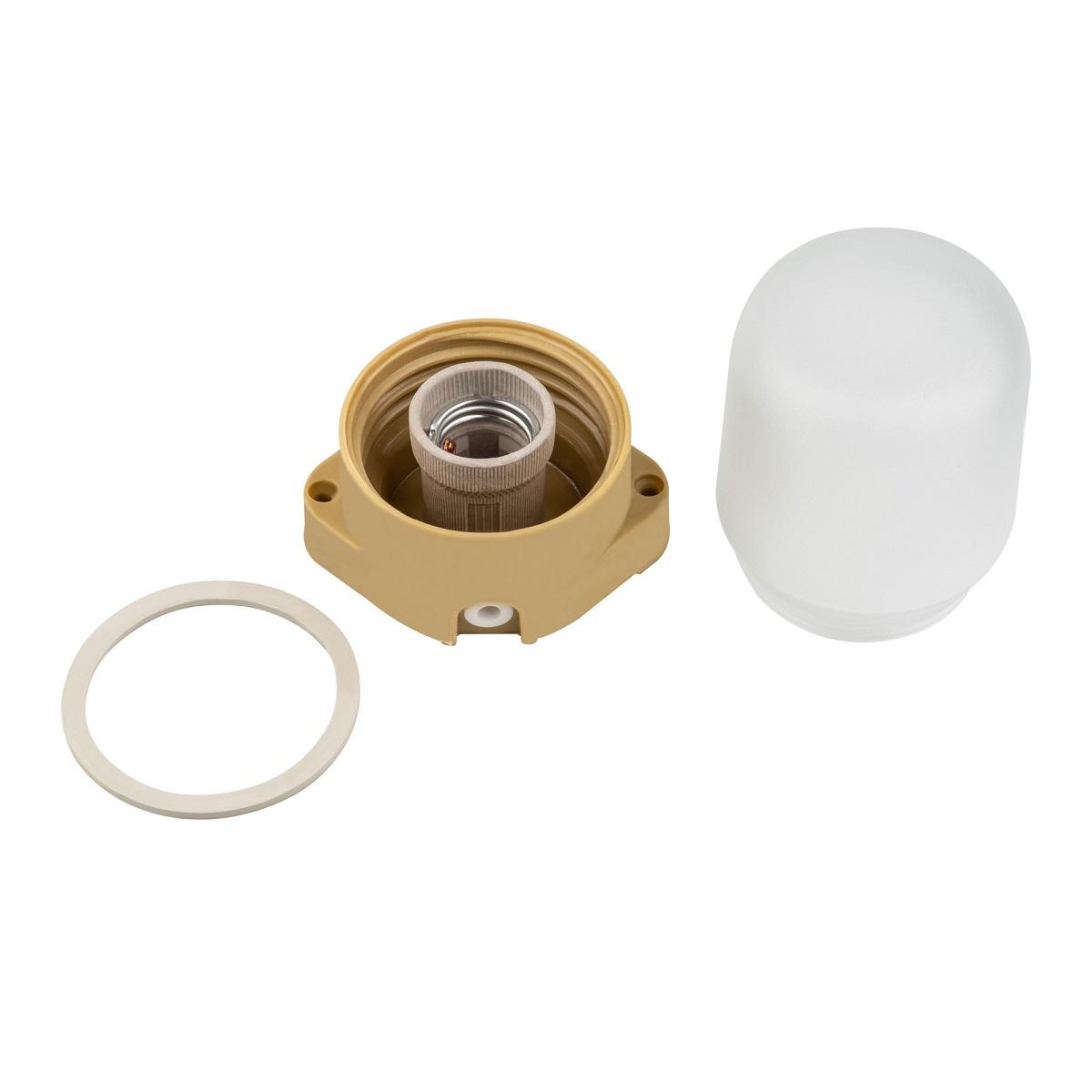 фото потолочный влагозащищенный светильник для бань и саун uniel uwl-k01r 60w/e27 ip65 pine ul-00011473 | 220svet.ru