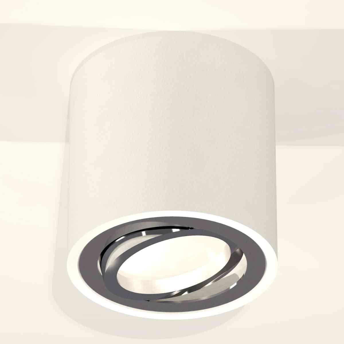 фото комплект накладного светильника ambrella light techno spot xs7531003 swh/psl белый песок/серебро полированное (c7531, n7003) | 220svet.ru