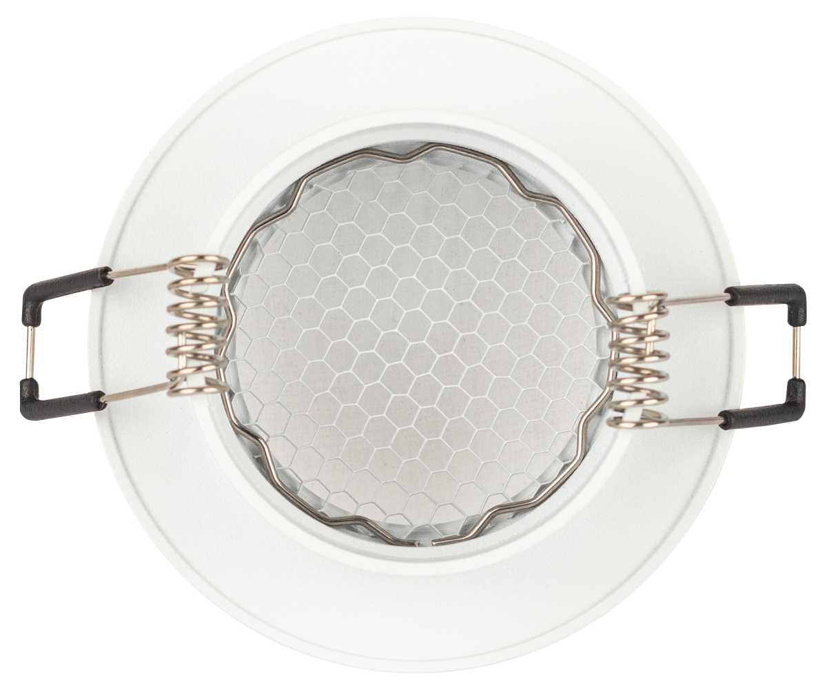 фото светильник встраиваемый алюминиевый эра kl109 wh/sl под лампу mr16 gu5.3 белый/серебро матовый б0061829 | 220svet.ru