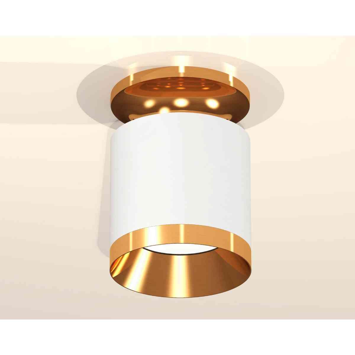 фото комплект накладного светильника ambrella light techno spot xs7401121 swh/pyg белый песок/золото желтое полированное (n7929, c7401, n7034) | 220svet.ru