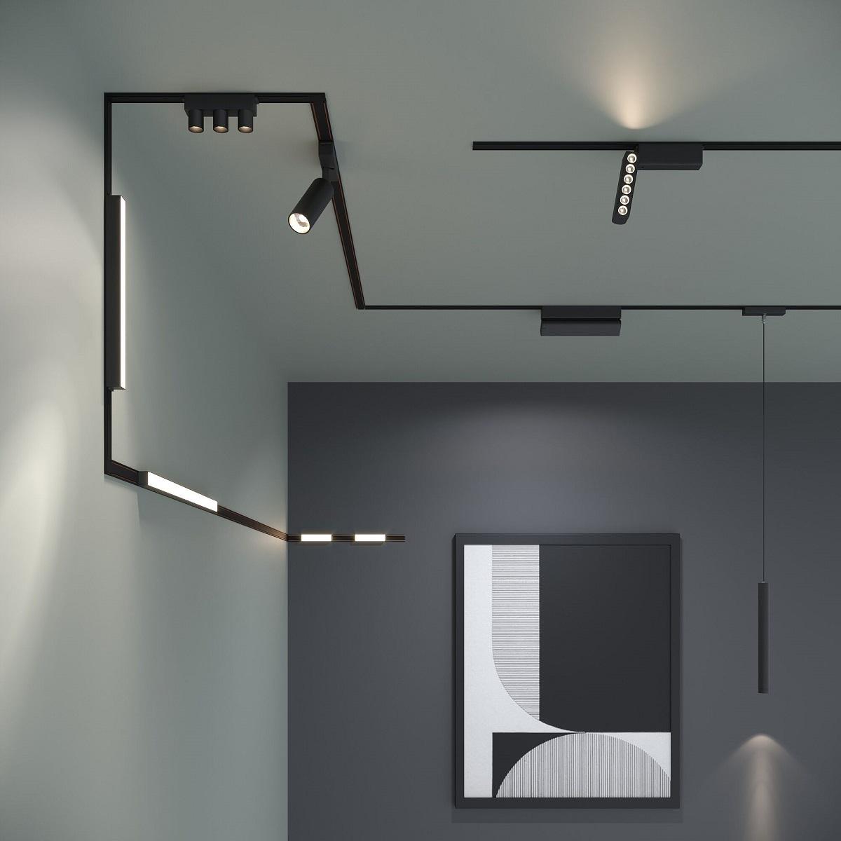 фото трековый магнитный светодиодный светильник elektrostandard tillie 85094/01 черный a063711 | 220svet.ru