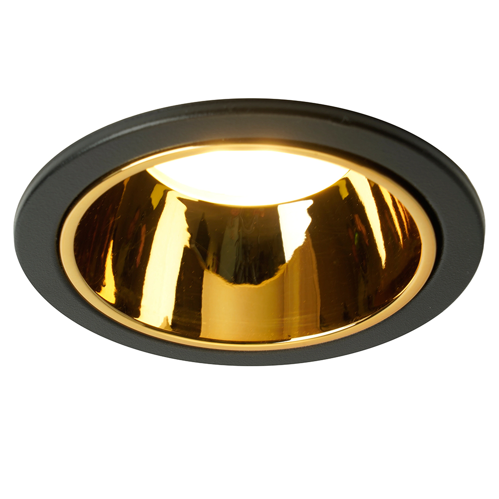 фото светильник встраиваемый feron dl3102 потолочный mr16 g5.3  черный + золото 51403 | 220svet.ru