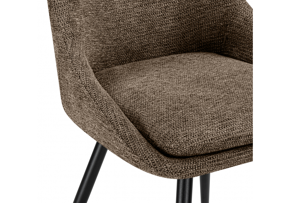 фото стул на металлокаркасе вращающийся woodville avian светло-коричневый / черный 15881 | 220svet.ru