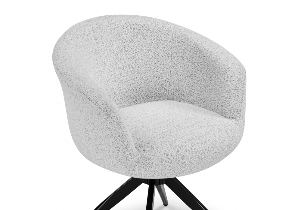 фото стул на металлокаркасе вращающийся woodville solomon 1 светло-бежевый / черный 15882 | 220svet.ru