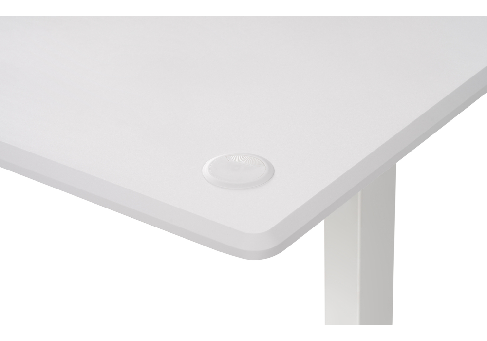 фото компьютерный стол woodville маркос с механизмом подъема белый / шагрень белая 578485 | 220svet.ru