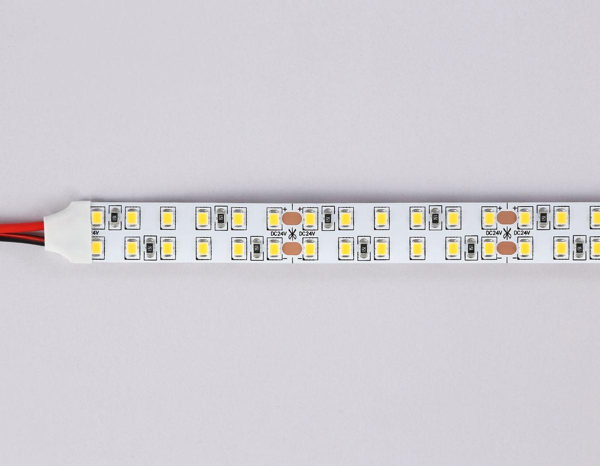 фото светодиодная лента теплый белый ambrella light 24w/m 240led/m 2835smd 3000к 5m gs3701 | 220svet.ru