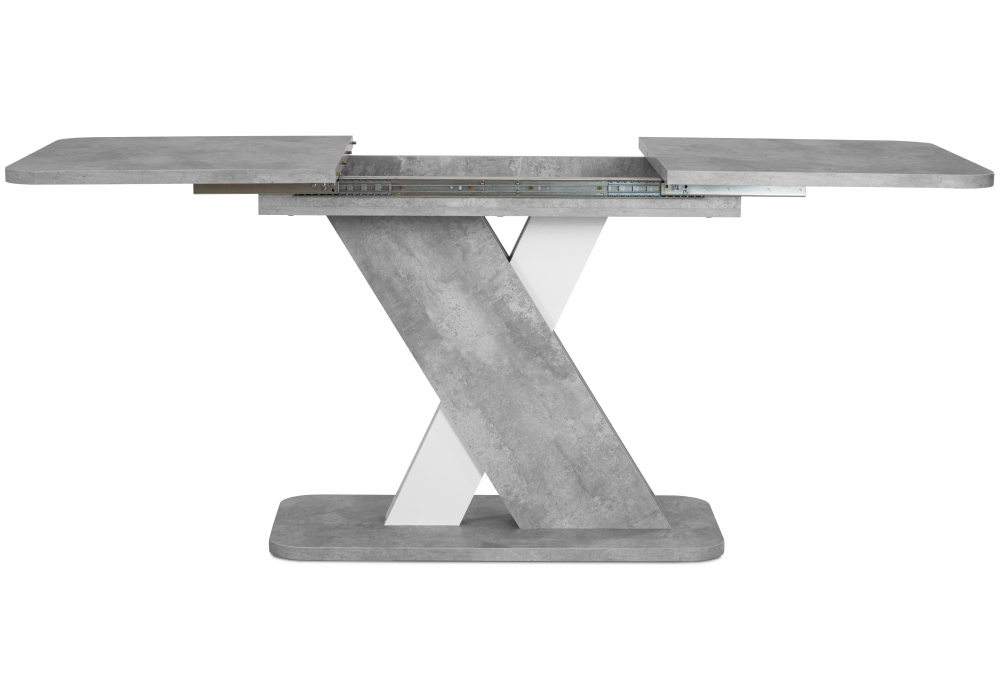 фото стол раскладной woodville аврора цемент светлый / белый 563371 | 220svet.ru