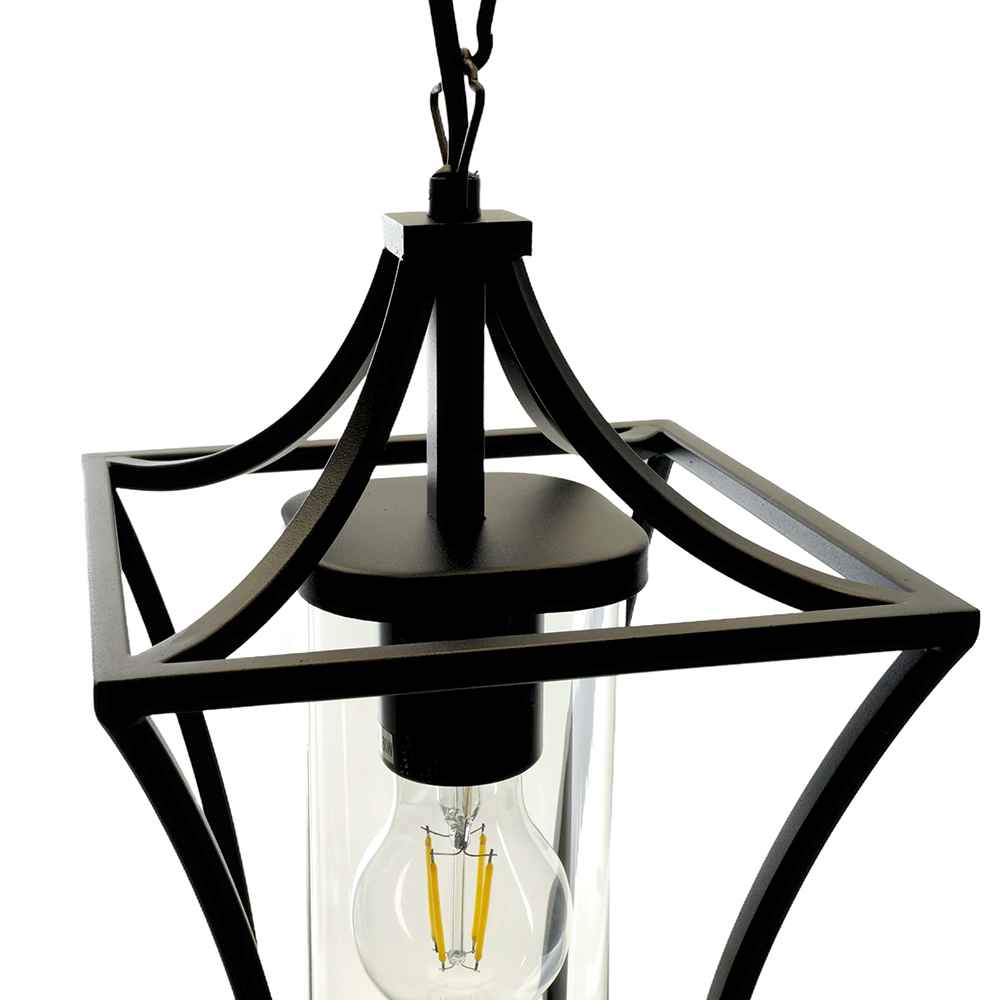 фото светильник садово-парковый feron pl735 на цепочке 60w e27 230v, черный 51271 | 220svet.ru