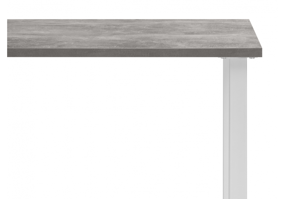 фото стол деревянный woodville лиман 120x80 бетон светлый / белый матовый 619209 | 220svet.ru